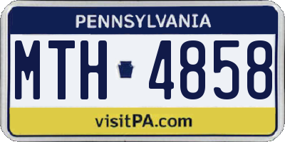 PA license plate MTH4858