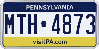 PA license plate MTH4873