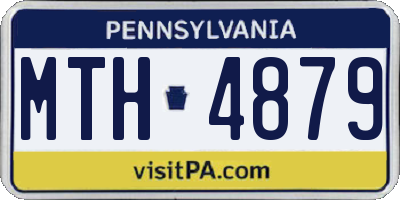 PA license plate MTH4879