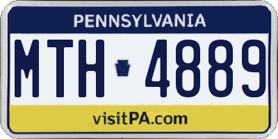 PA license plate MTH4889