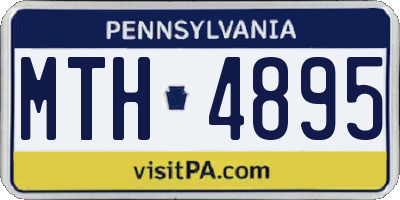 PA license plate MTH4895
