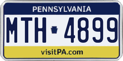 PA license plate MTH4899