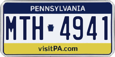 PA license plate MTH4941