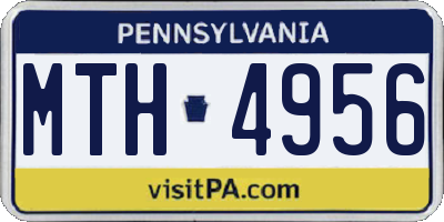 PA license plate MTH4956