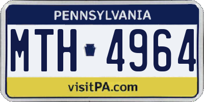 PA license plate MTH4964