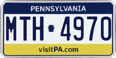 PA license plate MTH4970