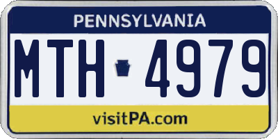 PA license plate MTH4979