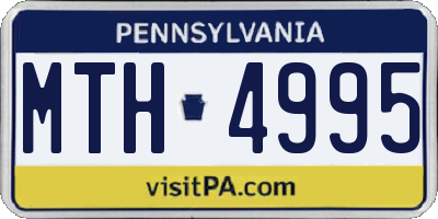 PA license plate MTH4995