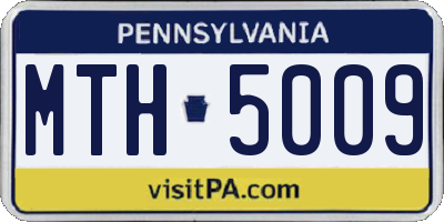 PA license plate MTH5009