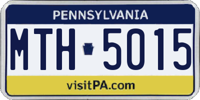 PA license plate MTH5015