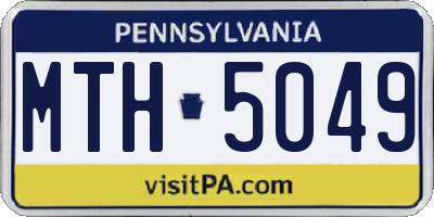 PA license plate MTH5049