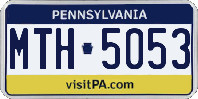 PA license plate MTH5053