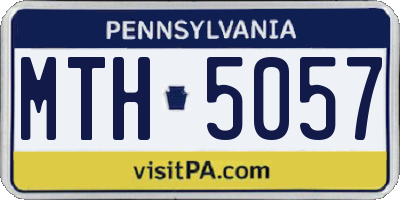 PA license plate MTH5057