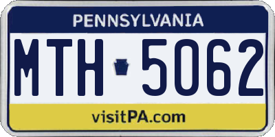 PA license plate MTH5062