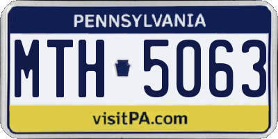 PA license plate MTH5063