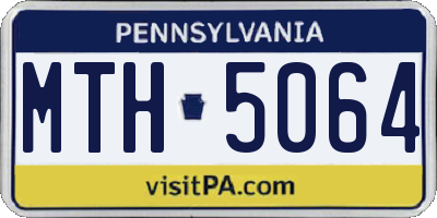 PA license plate MTH5064