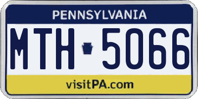 PA license plate MTH5066