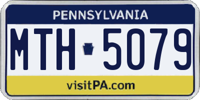 PA license plate MTH5079