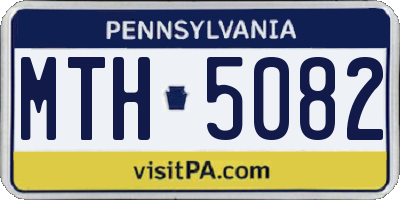 PA license plate MTH5082