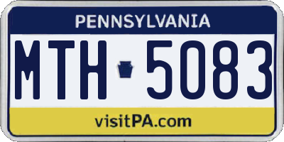 PA license plate MTH5083