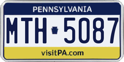 PA license plate MTH5087