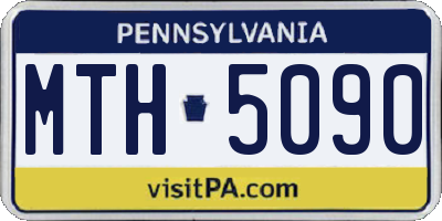PA license plate MTH5090