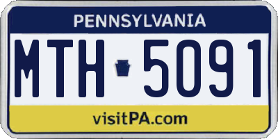 PA license plate MTH5091