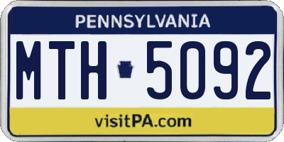 PA license plate MTH5092