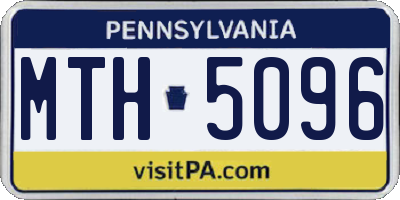 PA license plate MTH5096