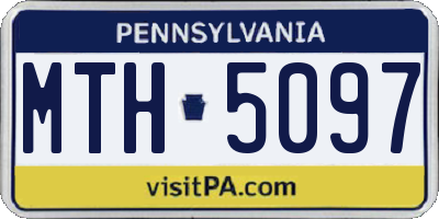PA license plate MTH5097