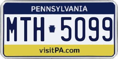 PA license plate MTH5099
