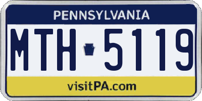 PA license plate MTH5119