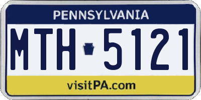 PA license plate MTH5121