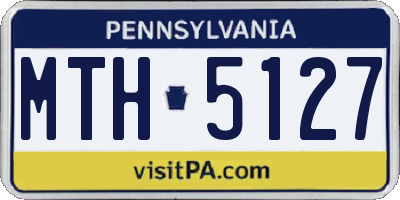 PA license plate MTH5127