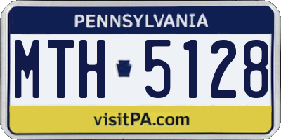 PA license plate MTH5128