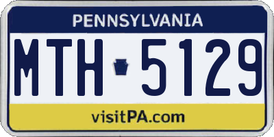 PA license plate MTH5129