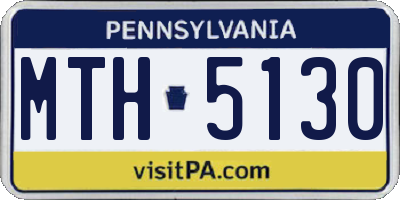 PA license plate MTH5130