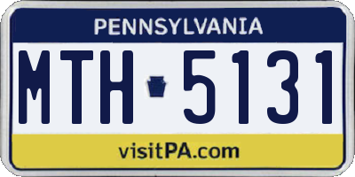 PA license plate MTH5131
