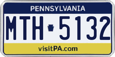 PA license plate MTH5132