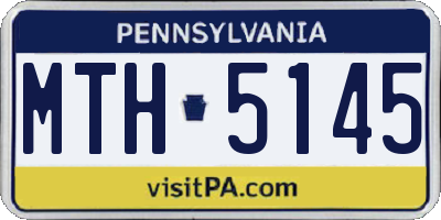 PA license plate MTH5145