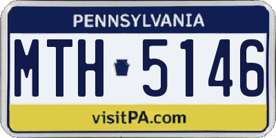 PA license plate MTH5146