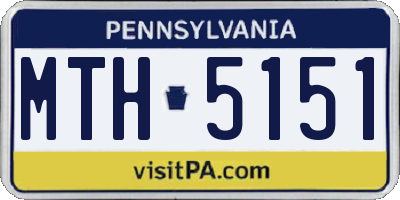 PA license plate MTH5151