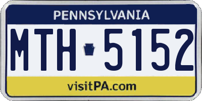 PA license plate MTH5152