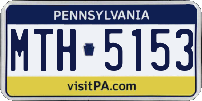PA license plate MTH5153