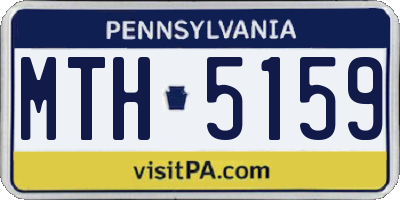 PA license plate MTH5159