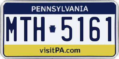 PA license plate MTH5161
