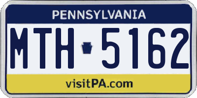 PA license plate MTH5162