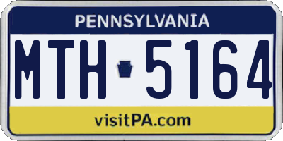 PA license plate MTH5164