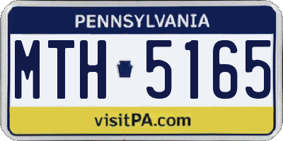 PA license plate MTH5165