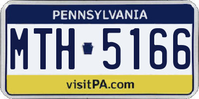PA license plate MTH5166
